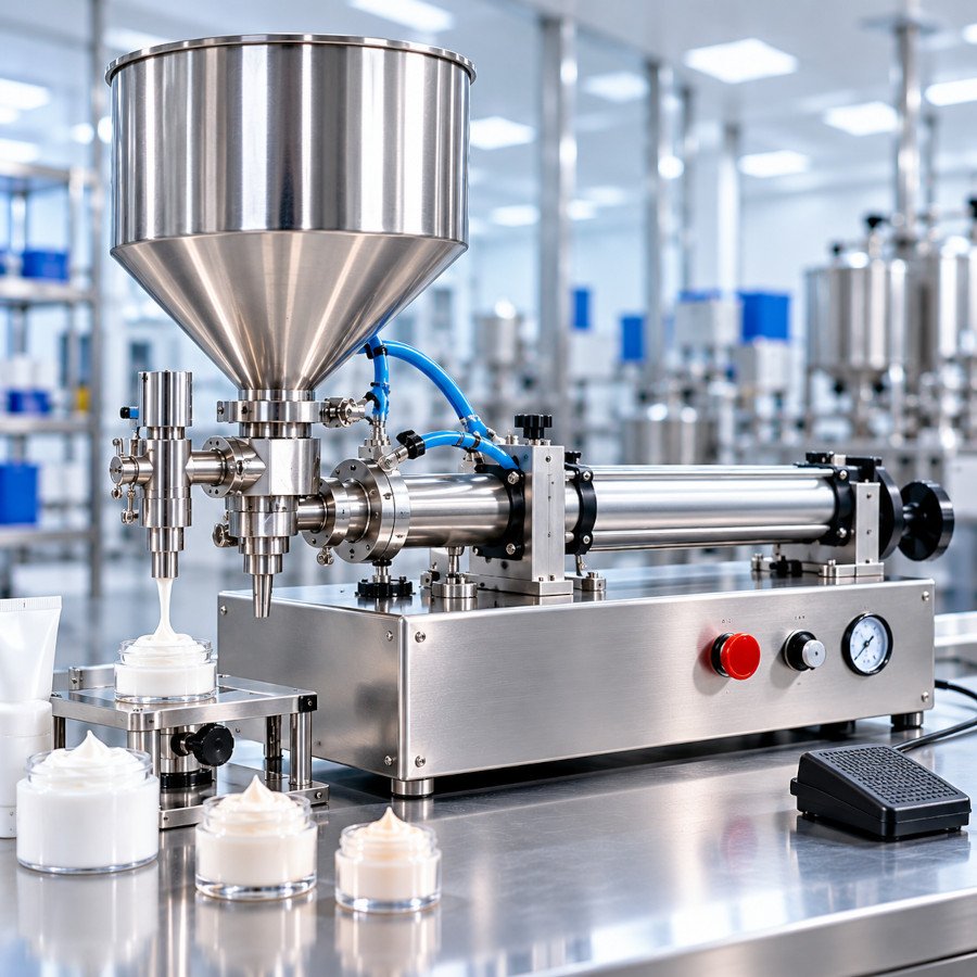 Semi Automatic Cream / Paste Filling Machine - View 1
